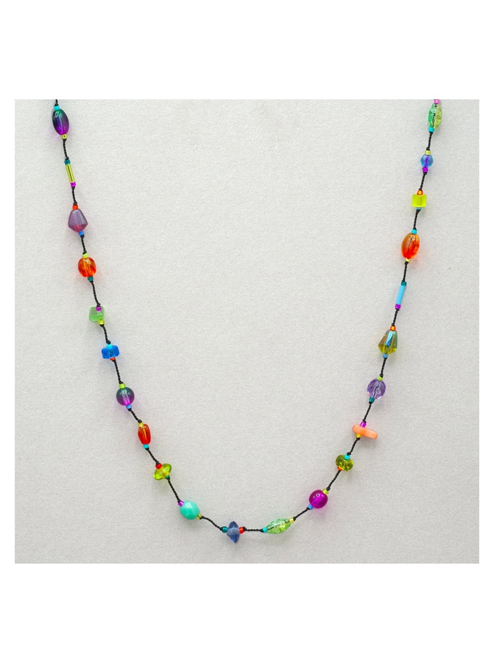 Firefly Silk Thread Medium Necklace - Multicolor